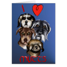 Amo la tarjeta de los Mutts