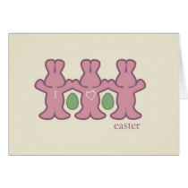 Amo la tarjeta de pascua tarjetas