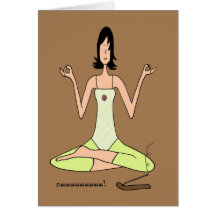 Amo la tarjeta del saludo/de nota de la yoga