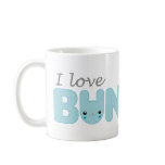 Amo la taza (azul) de los conejitos tazas