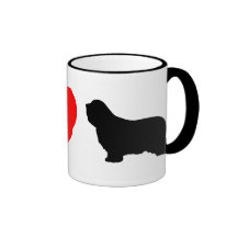 Amo la taza barbuda de los collies
