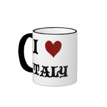 Amo la taza de café de Italia