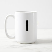 Amo la taza de café de las tiendas de la mosca de 