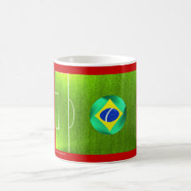 Amo la taza de la bandera del fútbol del fútbol de