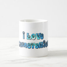 Amo la taza de los cementerios en azul