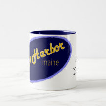 Amo la taza de Maine del puerto de la barra