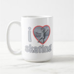 Amo la taza patinadora del corazón