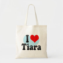 Amo la tiara bolsa de mano