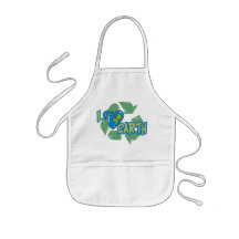 Amo la tierra reciclo el delantal