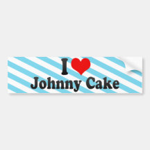 Amo la torta de Johnny Etiqueta De Parachoque