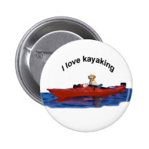 Amo (laboratorio amarillo) 2 kayaking pin