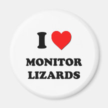 Amo lagartos de monitor iman de frigorífico