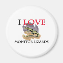 Amo lagartos de monitor iman de nevera