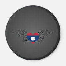 Amo Laos - alas Imán De Nevera