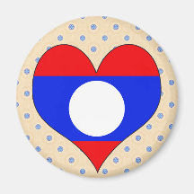 Amo Laos Imán De Frigorifico