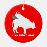 Amo las alas de búfalo adorno para reyes