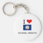Amo las alturas coloniales Virginia Llavero Personalizado