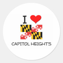 Amo las alturas Maryland del capitolio Pegatina Redonda
