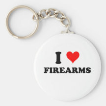 Amo las armas de fuego llaveros personalizados