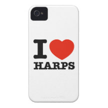Amo las arpas iPhone 4 Case-Mate cárcasas