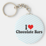 Amo las barras de chocolate llaveros personalizados