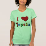 Amo las camisetas del TOPEKA, tazas del viaje, mat