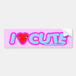 Amo las camisetas lindas y más de Kawaii Pegatina De Parachoque