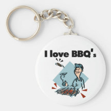 Amo las camisetas y los regalos de BBQs Llavero