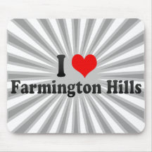 Amo las colinas de Farmington, Estados Unidos Tapetes De Ratón