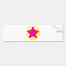 Amo las estrellas etiqueta de parachoque