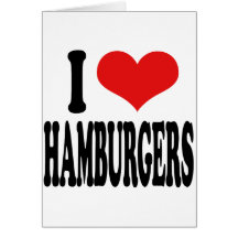Amo las hamburguesas felicitación