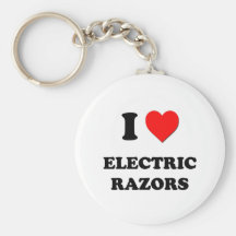 Amo las maquinillas de afeitar eléctricas llavero personalizado