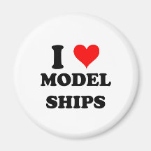 Amo las naves modelo imanes para frigoríficos