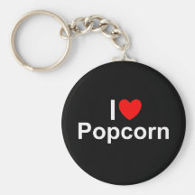 Amo las palomitas (del corazón) llaveros personalizados