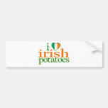 Amo las patatas irlandesas pegatina de parachoque