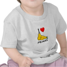 Amo las peras camiseta