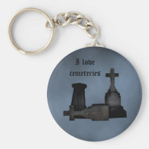 Amo las piedras sepulcrales góticas de los cemente llavero