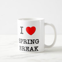 Amo las vacaciones de primavera taza de café