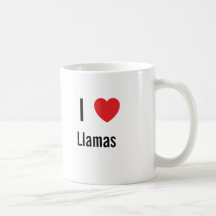 Amo llamas taza de café