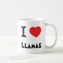 Amo llamas tazas de café