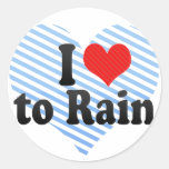 Amo llover pegatina