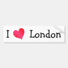 Amo Londres Etiqueta De Parachoque
