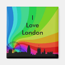 Amo Londres Imán De Nevera