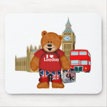 Amo Londres - oso de peluche Alfombrillas De Raton