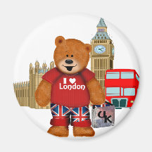 Amo Londres - oso de peluche Imán Para Frigorifico