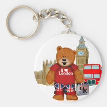 Amo Londres - oso de peluche Llavero