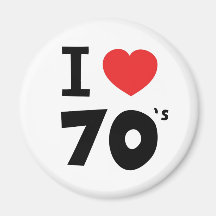 Amo los años 70 imán de frigorifico