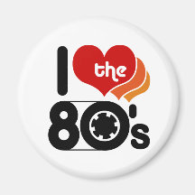 Amo los años 80 imán para frigorífico