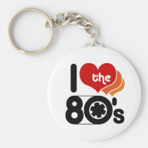 Amo los años 80 llavero personalizado