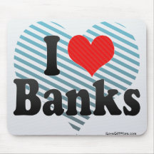 Amo los bancos tapete de raton